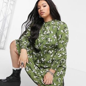 ASOS New Look Curve balloon sleeve smock dress